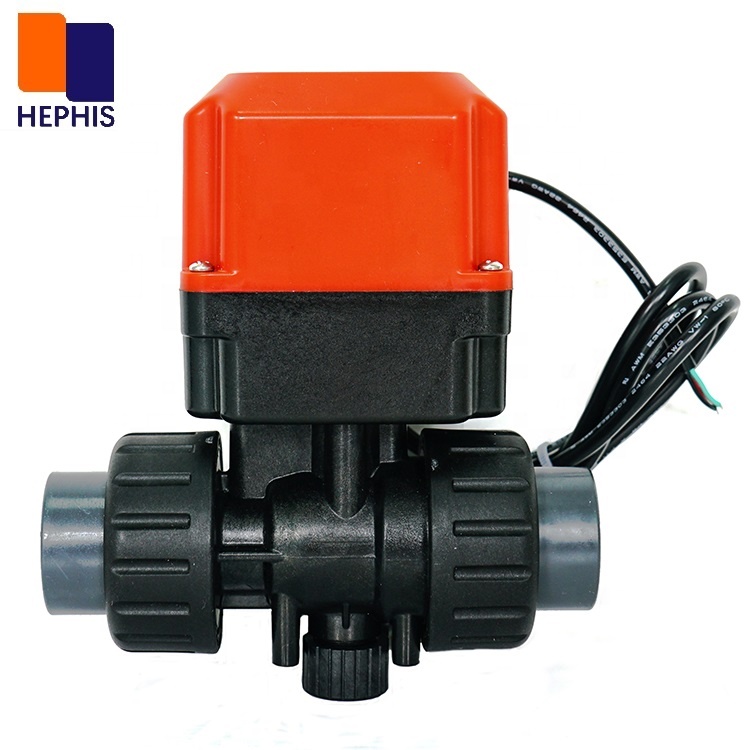 Ceramic DN15 G1/2" AC110V220V 3Wires Plastic Motor Electric Actuator Operated Air Conditioning Circulating Water Electric Valve