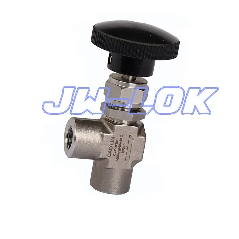 Two-way angle needle valve