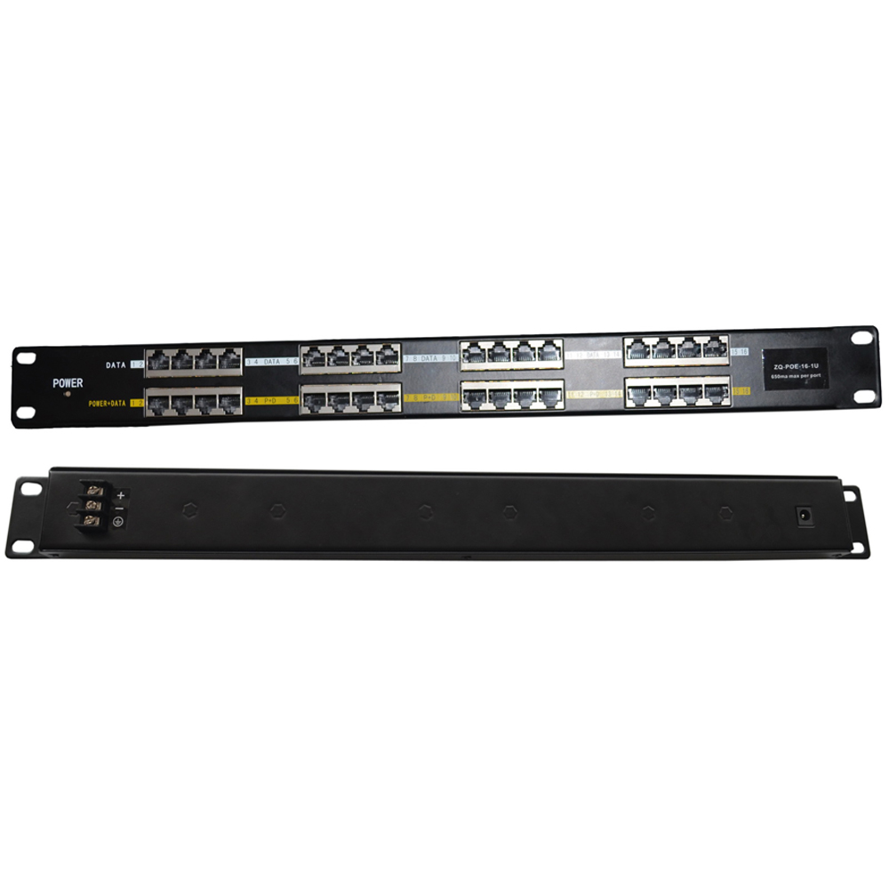 Крепеж для установки в стойку пассивный 802.3af poe панель 48v 120w 16 портов poe инжектор для IP камера, Wi-Fi, AP