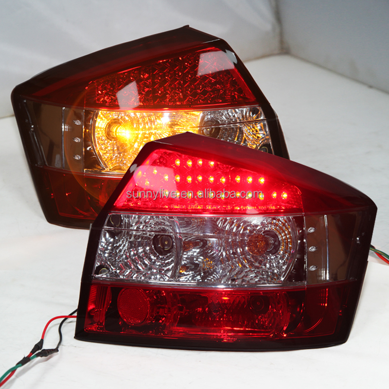 Светодиодный задний фонарь для Audi A4 B6, светодиодный задний фонарь 2001-04, красный, белый