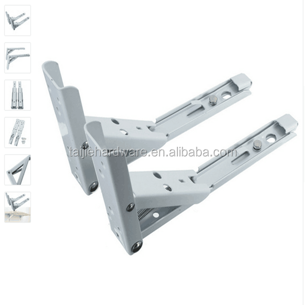 Heavy duty весна складные стальные угловая скоба скрытый полки кронштейн