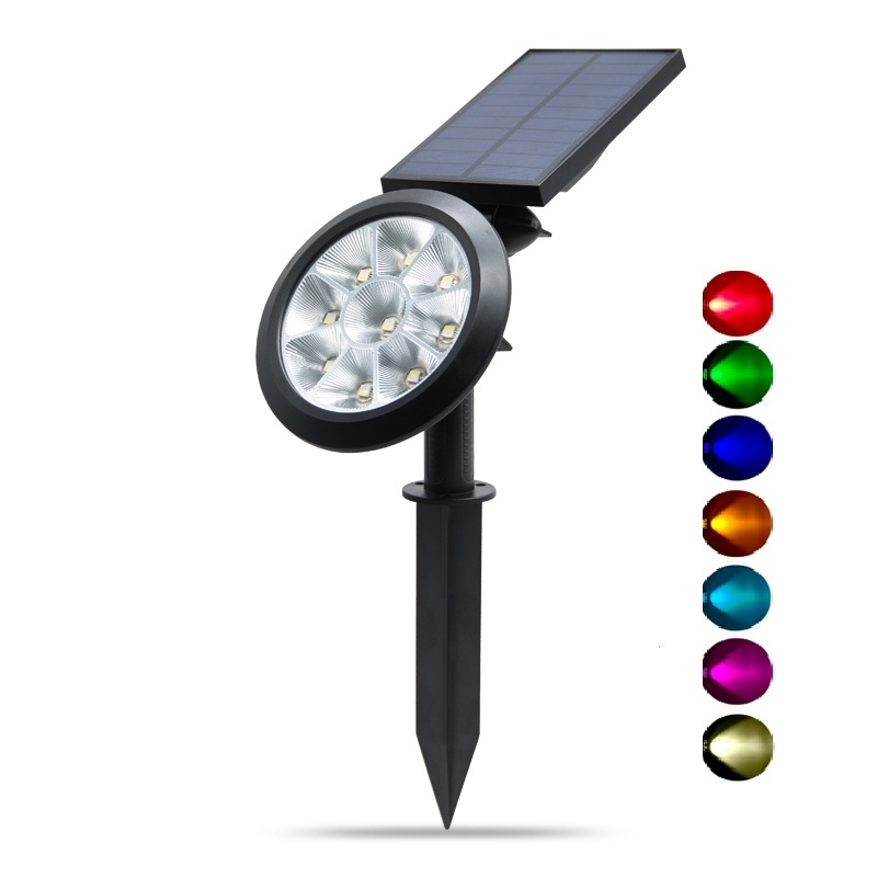 Солнечный прожектор для сада 7led Солнечный садовый свет RGB красочный ландшафтный свет