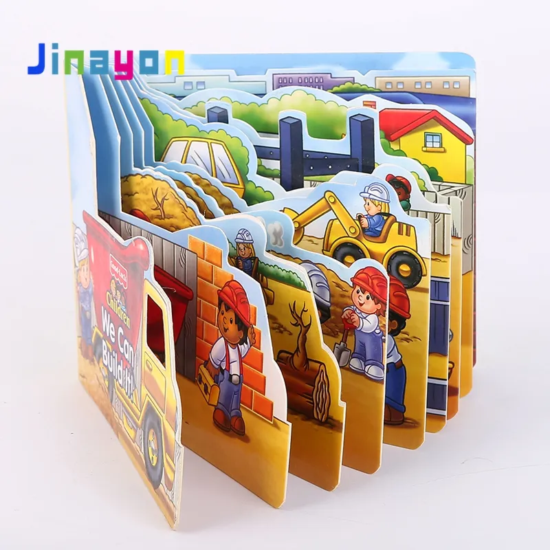 Jinayon New Custom Hardcove Reading Children Coloring Board Story Book with Eva  Printing Customized Shape