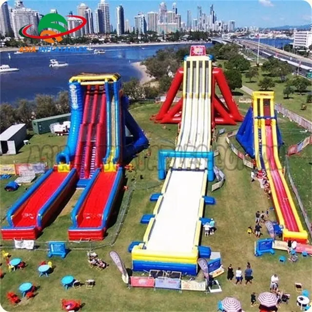 Commercial Inflatable Water Park Water Slides With Swimming Pool For Sale