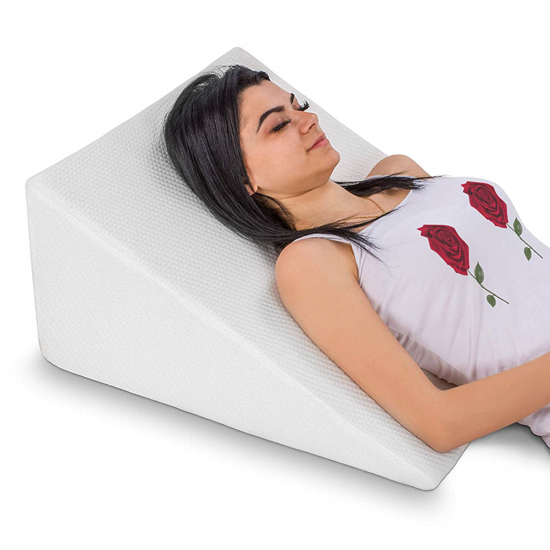 Bed reading sleeping 2 bed wedge pillows memory foam a back support pillow & incline cushion for legs & knees, sex pillow
