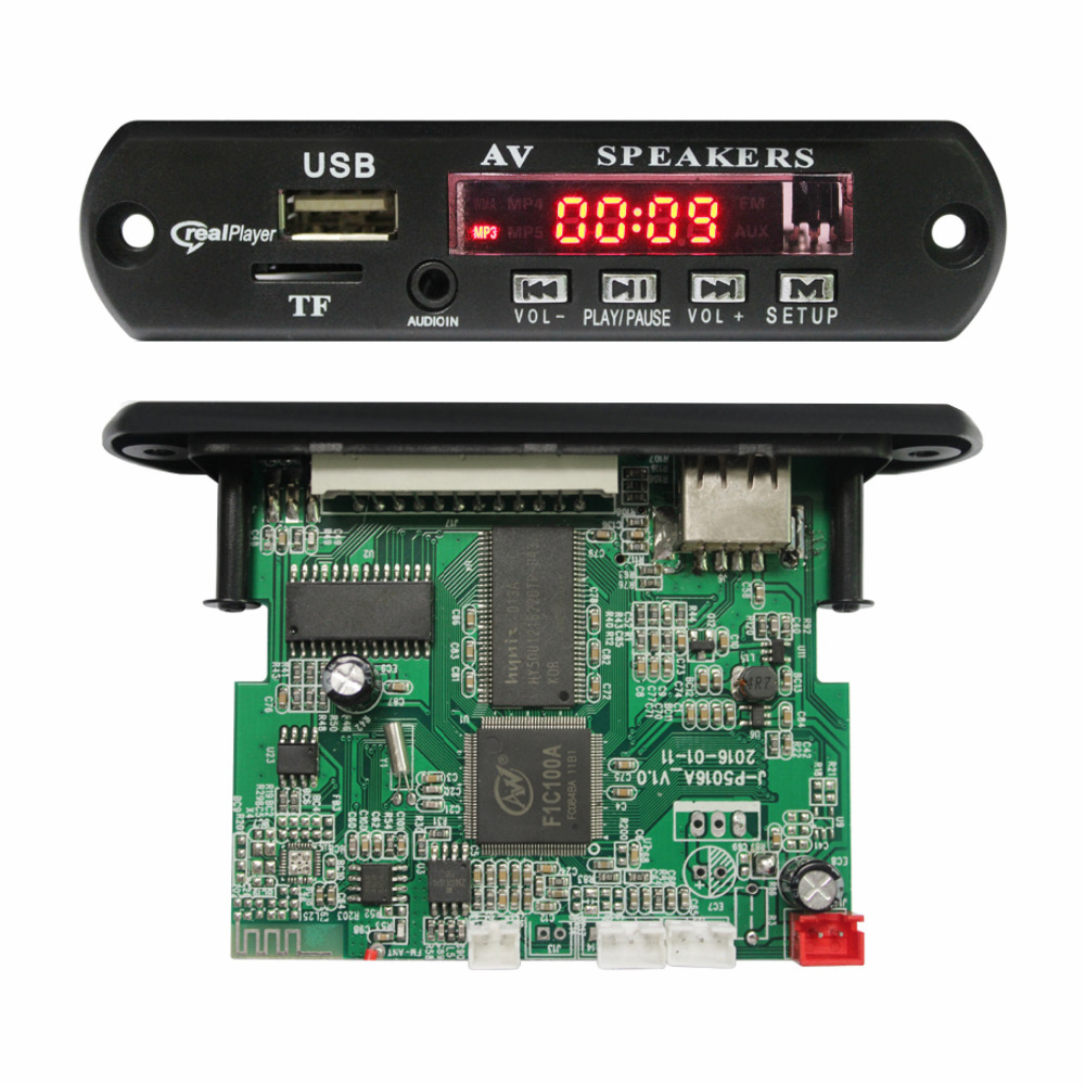 Видеоплата карты Realplayer-Av USB Sd Tf с радио Fm, Mp3, Mp4, модуль декодера Mp5-плеера, FM-передатчик