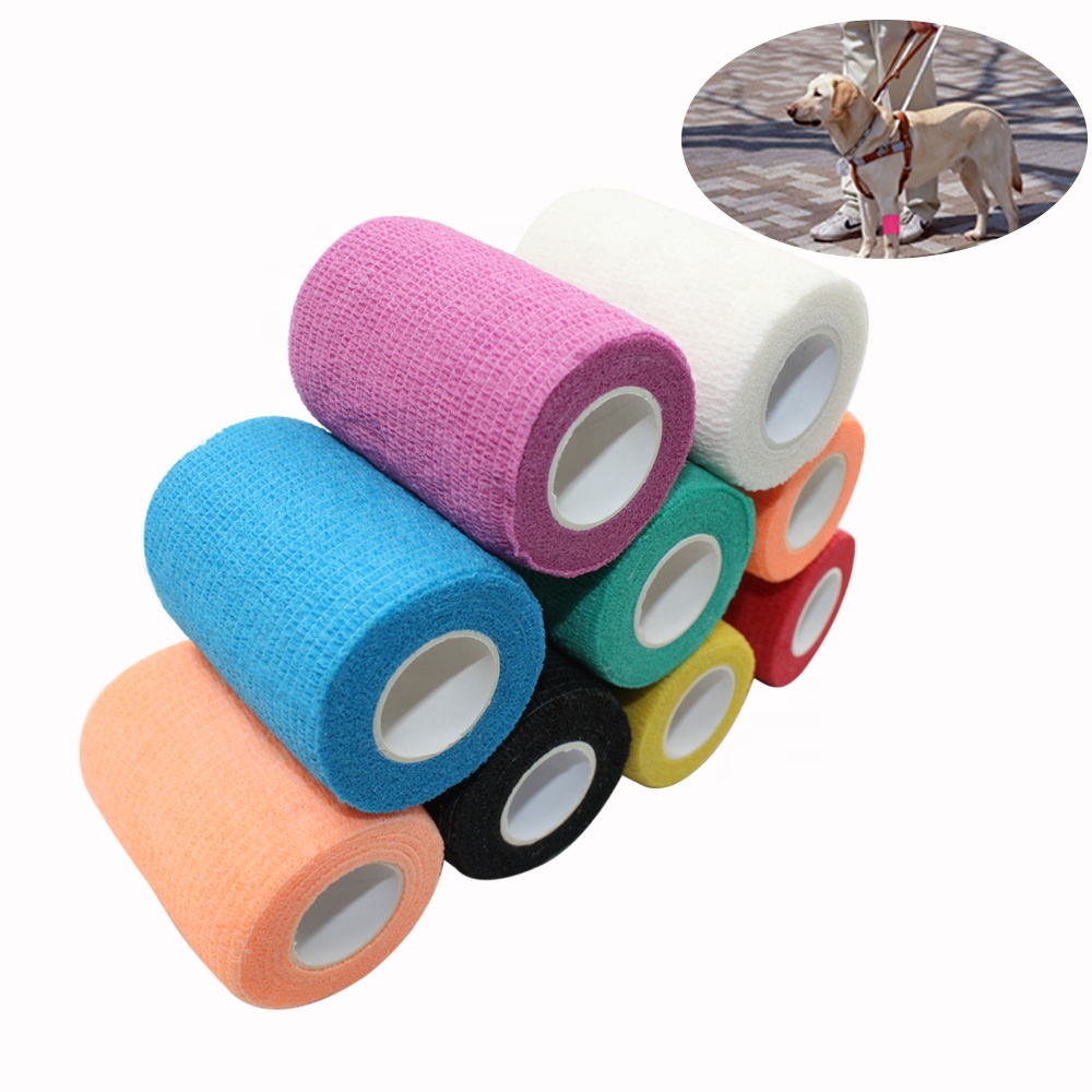 Newest 10cm*4.5m Multi-Use Adhesive Wrap Colorful Non-Woven Athletic Cohesive Bandage