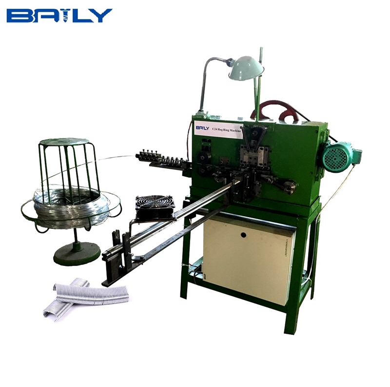 Factory supply C20 / C17/ C24 / C25 / C30 / C45 Hog Ring Staples Making Machine / c type nail machine