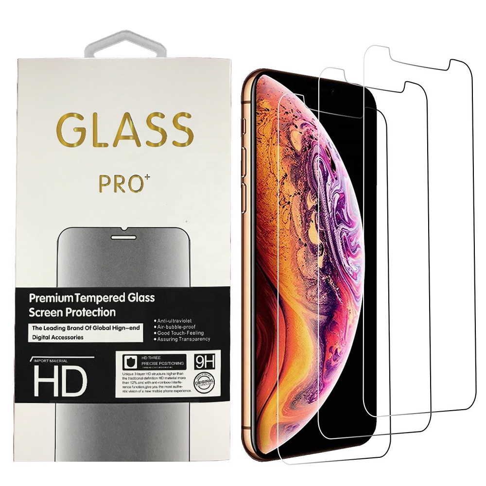 Оптовая торговля 2020 9H 2.5D Закаленное стекло для Iphone 11 Pro Max 3 Pack защита экрана
