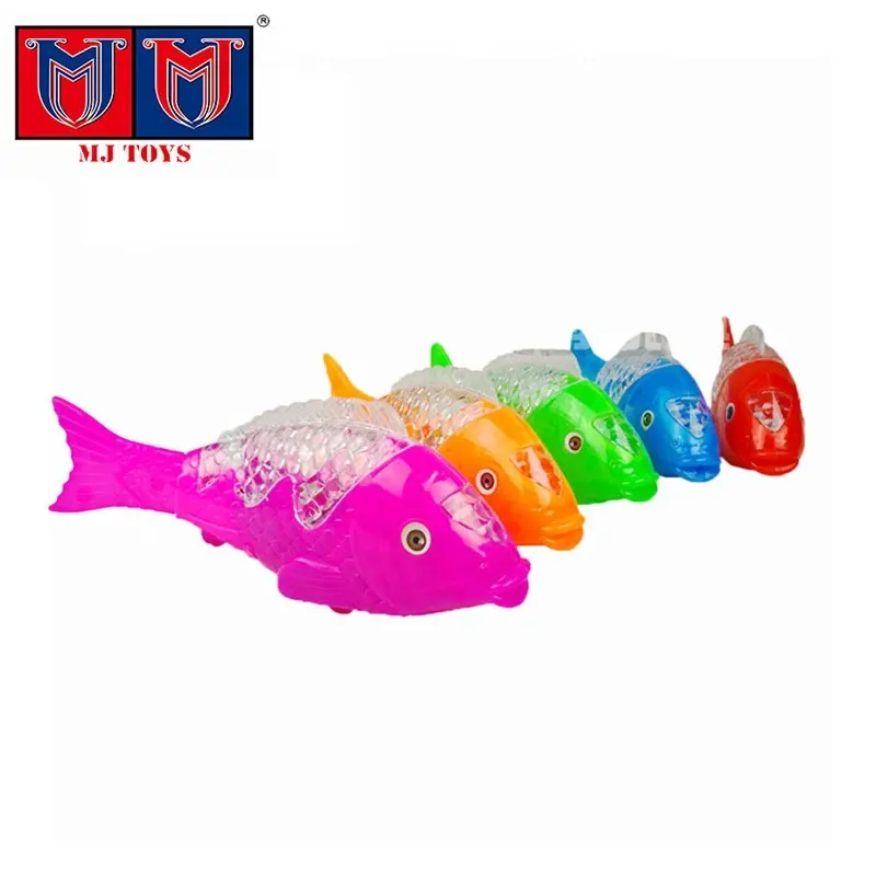 GCC Wholesale hot selling electric toy fish with LED light and music Battery operated flashing toy with Arabic IC