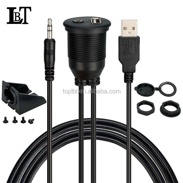1 м Универсальный USB 3,5/мм Aux Удлинительный кабель для автомобиля лодки мотоцикла радио