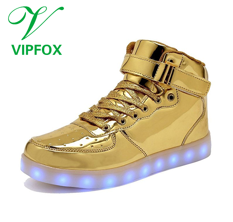 Vipfox, новый стиль, фабрика, унисекс, светодиодная обувь, легкие, удобные, высокие, светодиодные туфли на заказ