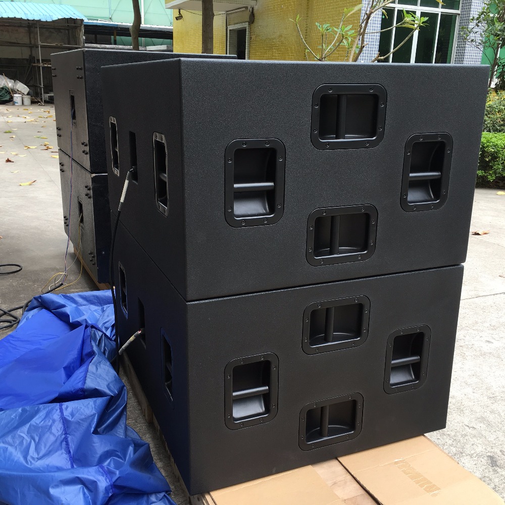 Акустическую питание 1200 Вт dual 18 "сабвуфер динамик box dual 18 дюймов саббуфер