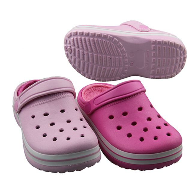 2019 Children Cheap EVA Fur Clogs Princess lovely plush Garden Shoes Girls Cute Fashion Warm Brushed Jelly Shoes For Kids