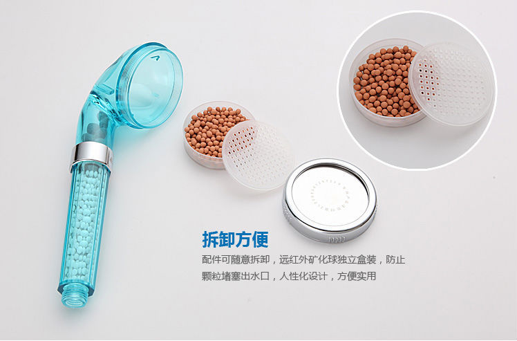 C-138-2 Shower Head enhance pressure Water-Saving Ionic Handheld Showerhead Filtered