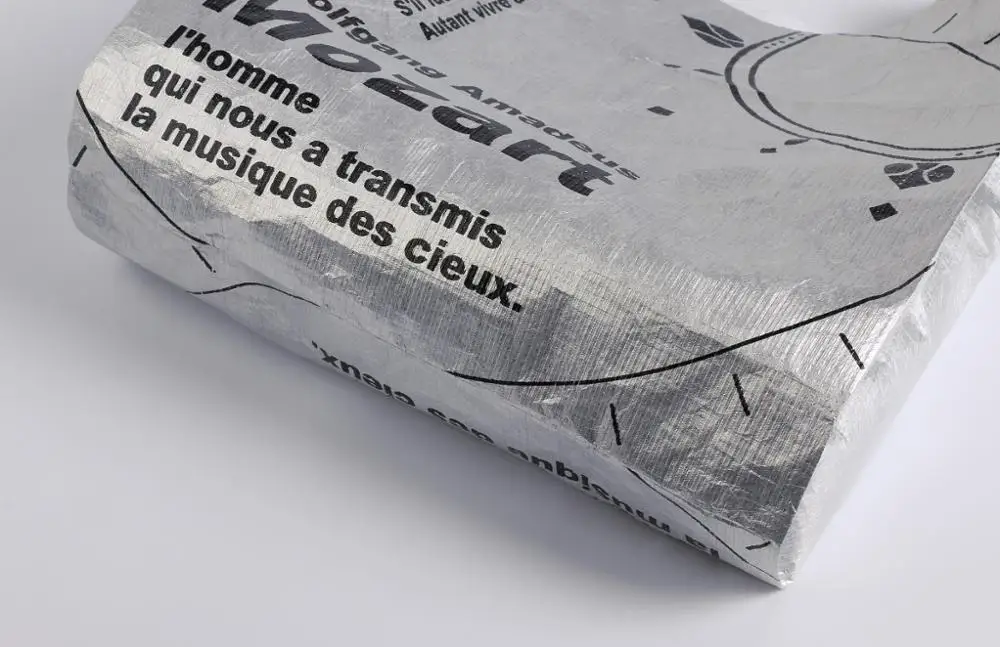 Дизайнерская футболка серебристого цвета dupont tyvek tote, бумажная сумка для покупок с индивидуальным принтом
