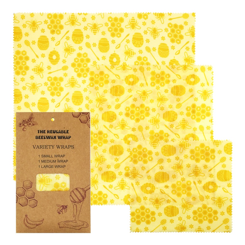 GOTS certificated organic cotton reusable bee wax food wrap