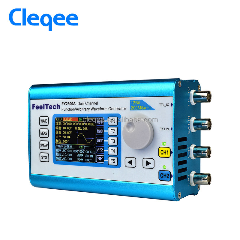 Cleqee FY2300-6MHz произвольная форма двухканальный генератор сигналов с высокой функцией 100 Мвыб/с МГц измеритель частоты