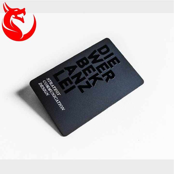 Black PVC Material Business card with uv spot