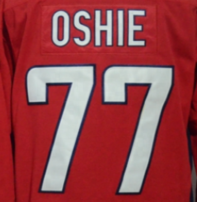 Изготавливаемая на заказ футболка TJ Oshie #77, красного цвета, лучшее качество