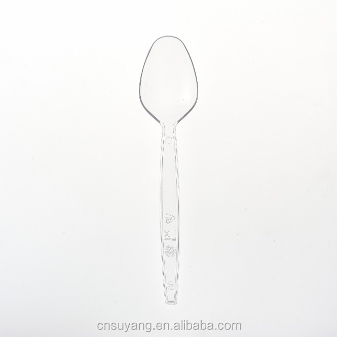 Hot Selling PS Plastic Cutlery For Europe Markets 1.6g Dessert Spoon Tasting Spoon