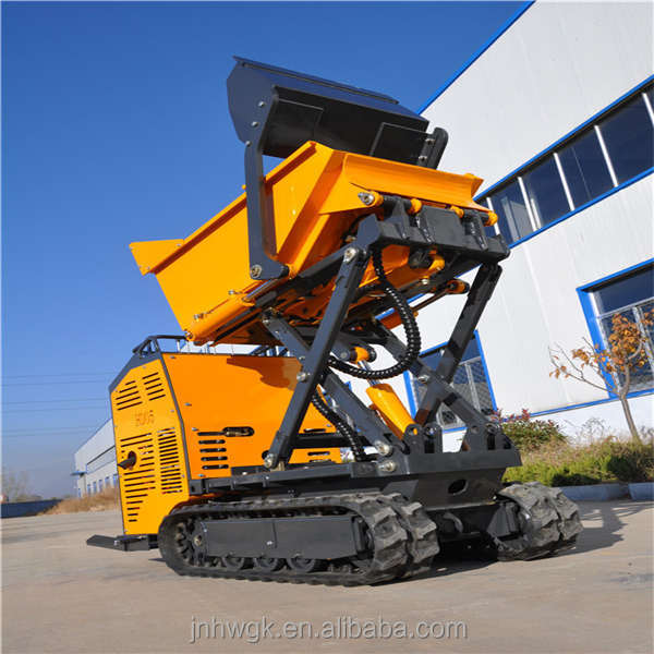 china heng wang brand compact self-loading crawler dumper for sale