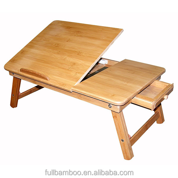 Wholesale Foldable Bamboo Laptop Table Stand Laptop Tray Computer