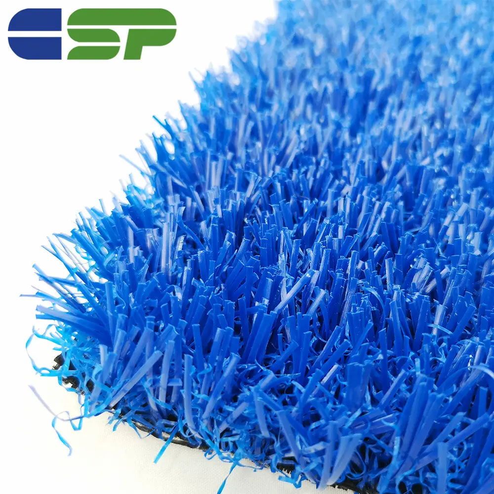 Blue color Natural Looking Artificial carpet Soft Synthetic blue artificial Grass