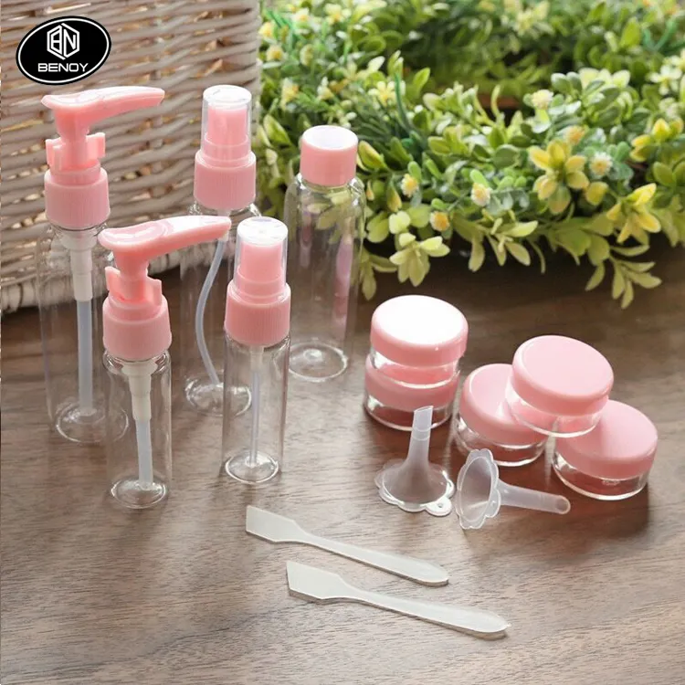 Wholesale Amazon custom Travel PP PET cosmetic spray pump bottle set kit for airline outdoor