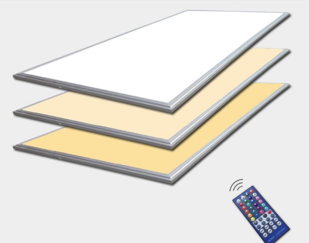 Высокая яркая полноцветная RGB квадратная плоская панель освещения 60x60 см энергосберегающая Встроенная диммируемая ультратонкая светодиодная панель