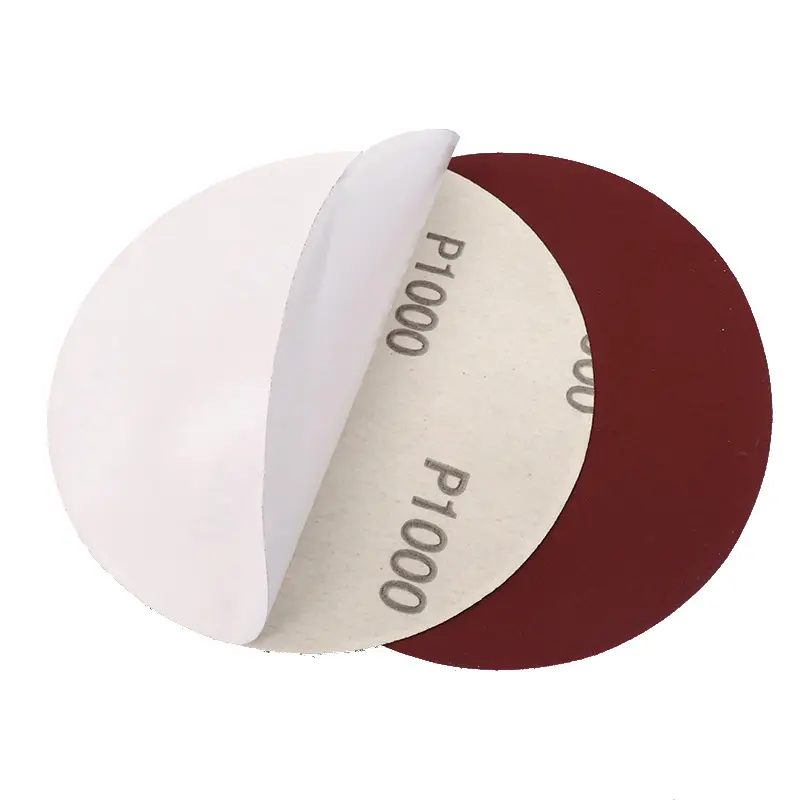 5Inch PSA self-adhesive Sandpaper Discs Red Aluminum Oxide Sand paper for Polishing and Sanding