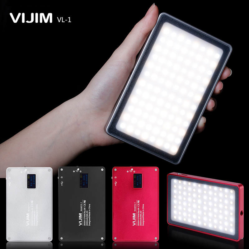 Карманный светодиодный мини-светильник VIJIM CRI96 для видеосъемки с регулируемой яркостью в металлическом корпусе 3500-5700K заполняющее освещение для фотостудии для Canon Sony DSLR