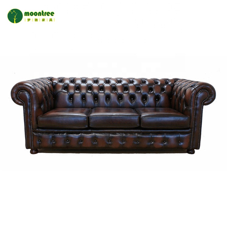Moontree MSF-1202 High Quality Furniture Leather Chesterfield living room Sofa