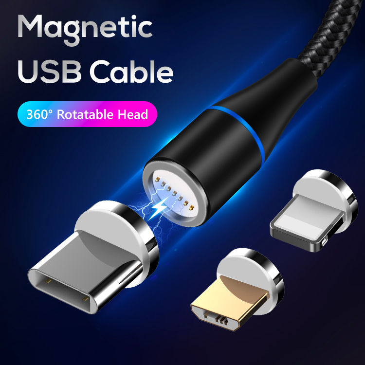 Нейлоновый Плетеный Магнитный usb-кабель типа C для быстрой зарядки, кабель для передачи данных Micro Usb для мобильного телефона