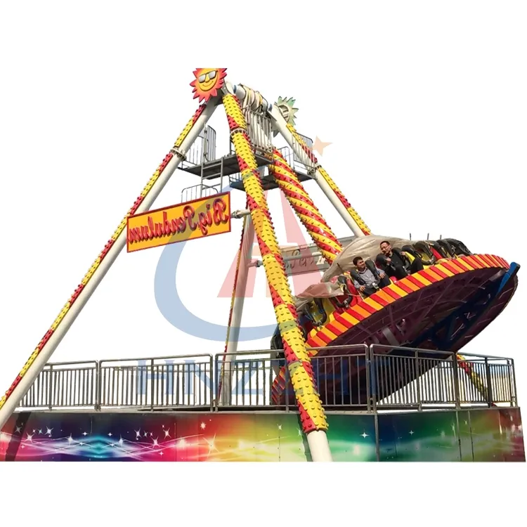 Earn Money Funfair Rides Thrilling Rotating 23 Seats Swing Pendulum Big Frisbee Ride For Sale