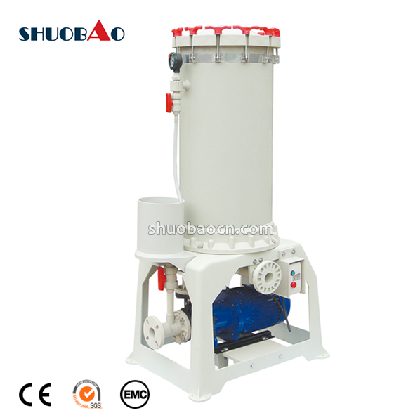 SHUOBAO 3HP Acid Resistant Chemical Plating Filter with Magnetic Pump