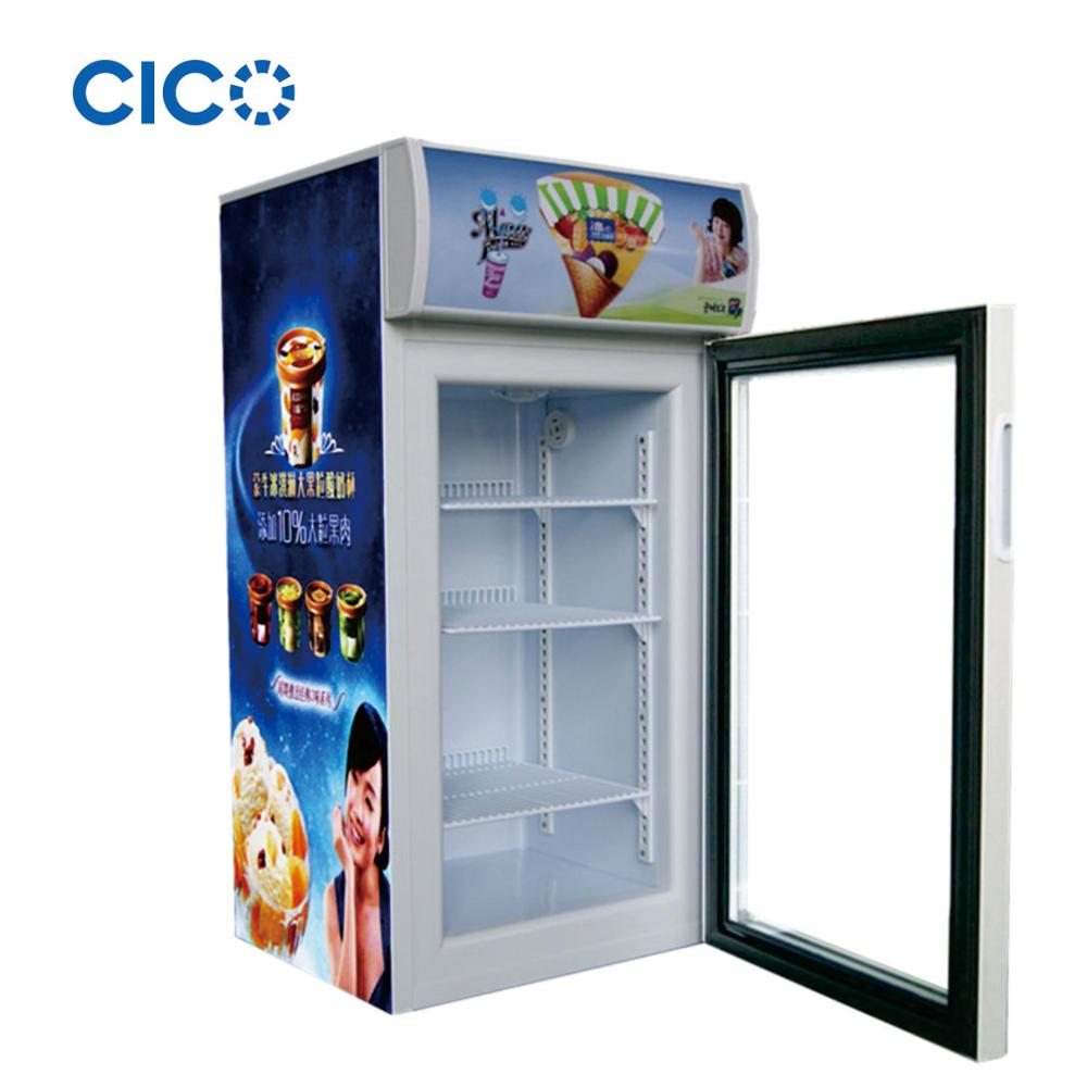 CICO 75L алюминия внутренняя и стеклянные двери Таблица морозильник SC-75FP