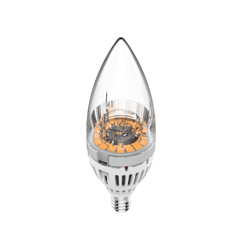 E12 E14 светодиодная лампа Candelabra 60 Вт эквивалентная светодиодная люстра лампы 6 Вт теплый белый свет Светодиодная лампа-свеча с декоративным канделябром