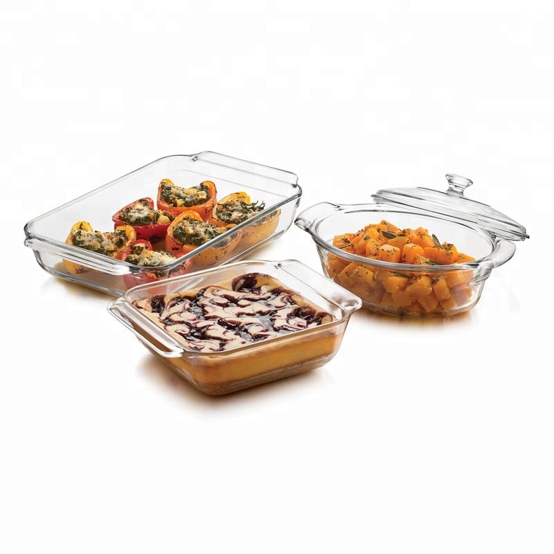 Набор посуды Pyrex из стекла, прямоугольная посуда, стеклянные кастрюли