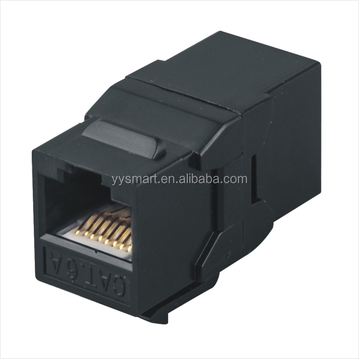 Черная Встраиваемая муфта RJ45 Cat6a UTP
