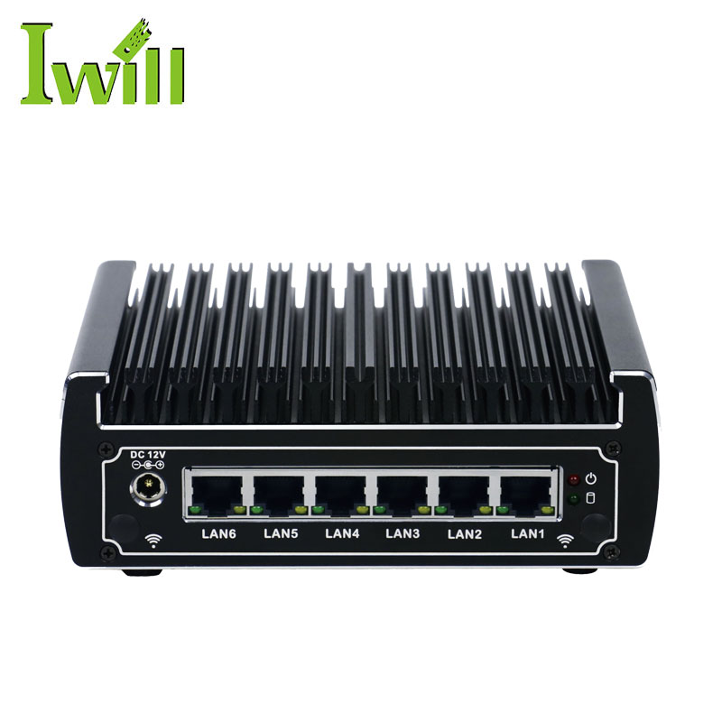 Новейший 6 lan безвентиляторный pfsense mini pc skylake core i3 7100u 3865u двухъядерный серверный компьютер для win10