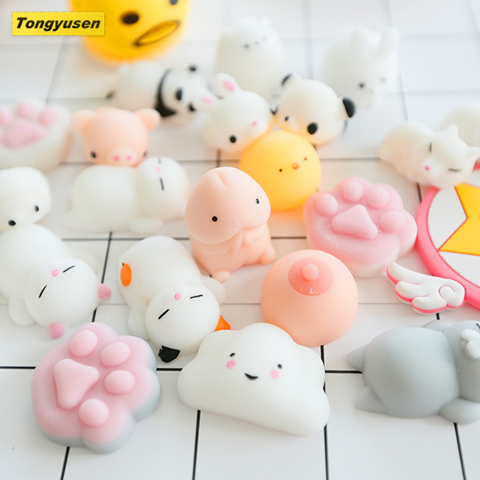 Милые Экологичные растягивающиеся уплотнения для пениса Mochi мини животные медленно поднимающиеся сжимаемые игрушки