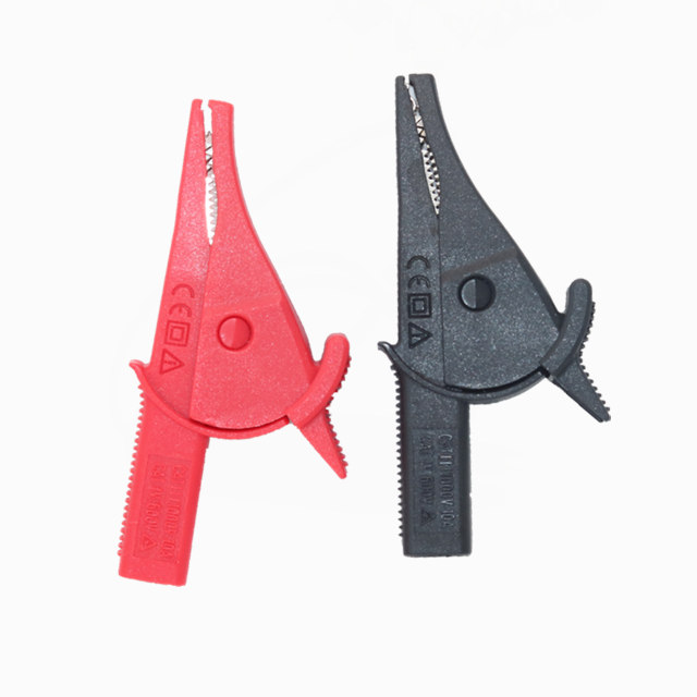 20A Electrical 55MM Copper Crocodile Clip Red Black Brass Nickel Plated Battery Clamps Blue Plastic Alligator Clips