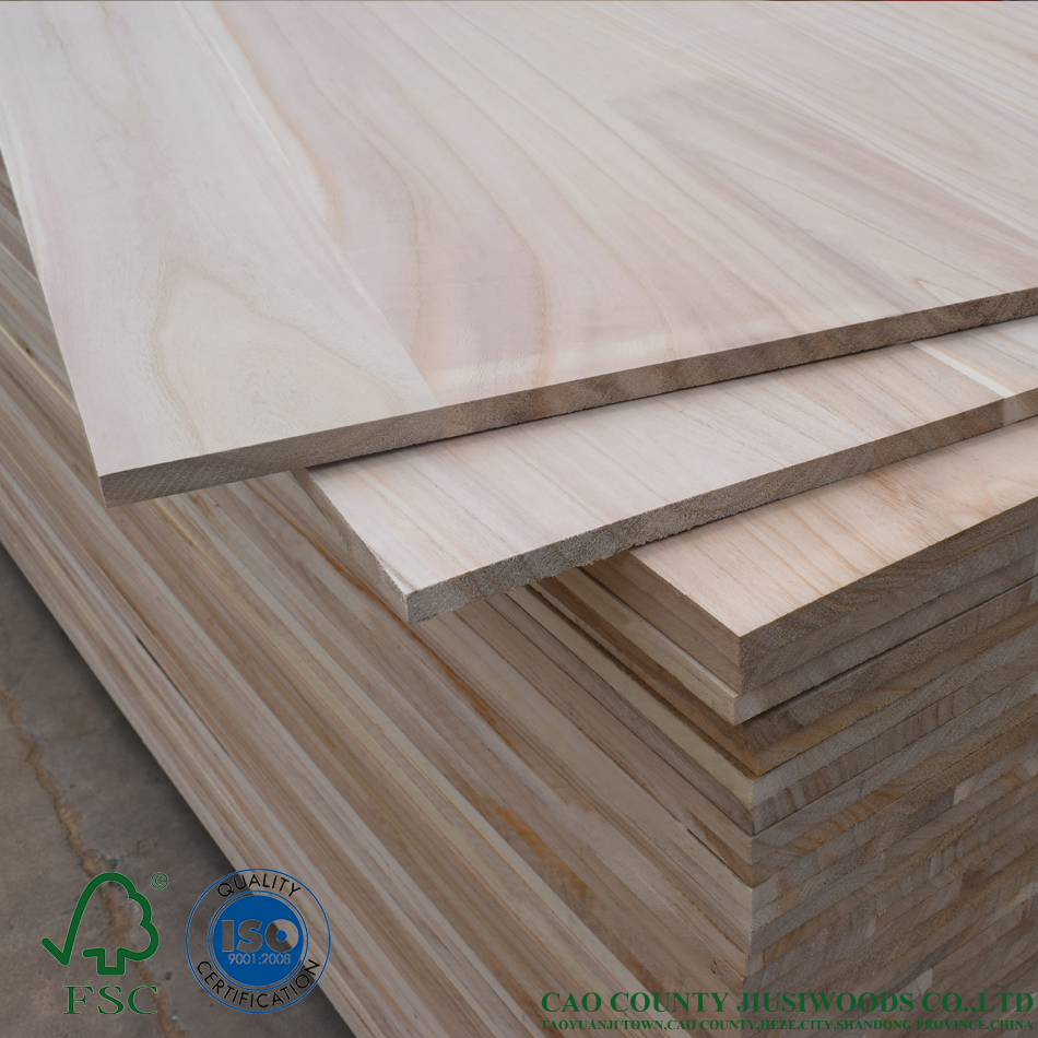 Hot Sales Paulownia Wood Board with the size of customized, E0/E1 Glued,6%-12% MC, Solid Wood Board for Furniture.