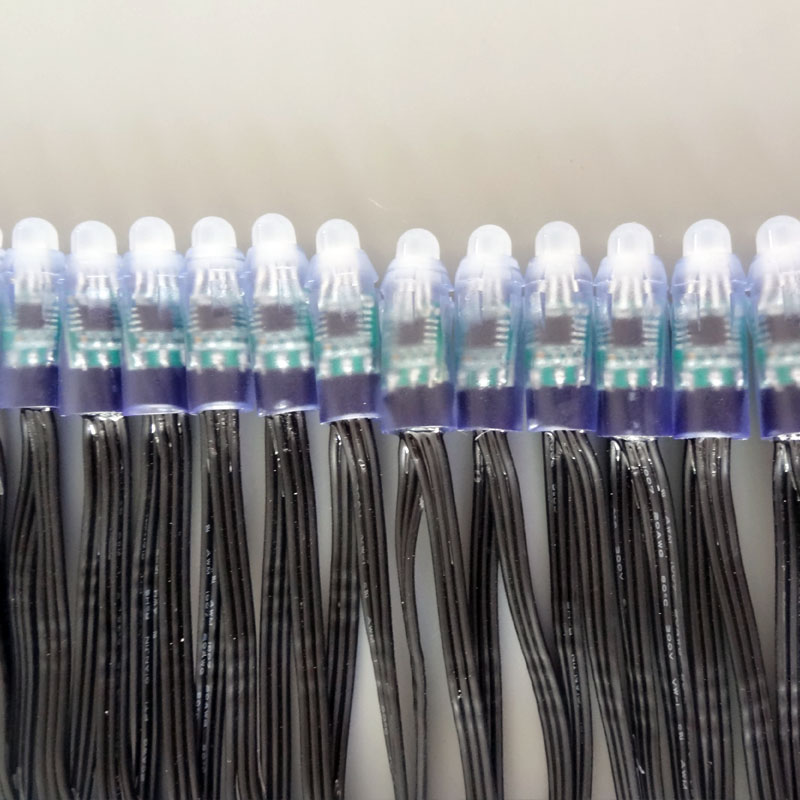 Черный провод 0,6 Вт 12 мм WS2811/SM16703 DC12V пикселей rgb рождественские огни