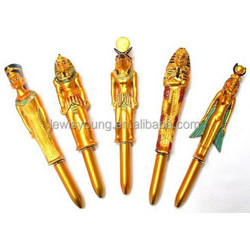 Ancient Egyptian Gods The statue of the Pharaoh shaped pen gold made by resin