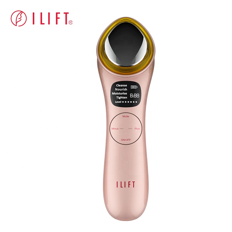 LED Galvanic Ion Vibration Anti Aging Facial Massager Photon Light Therapy Microcurrent Galvanic Face Tightening Device