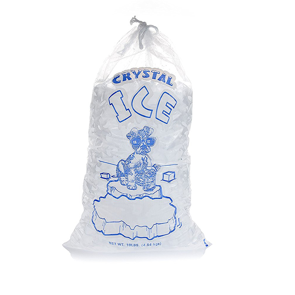 10lb LDPE одноразовые Ice сумка с завязками