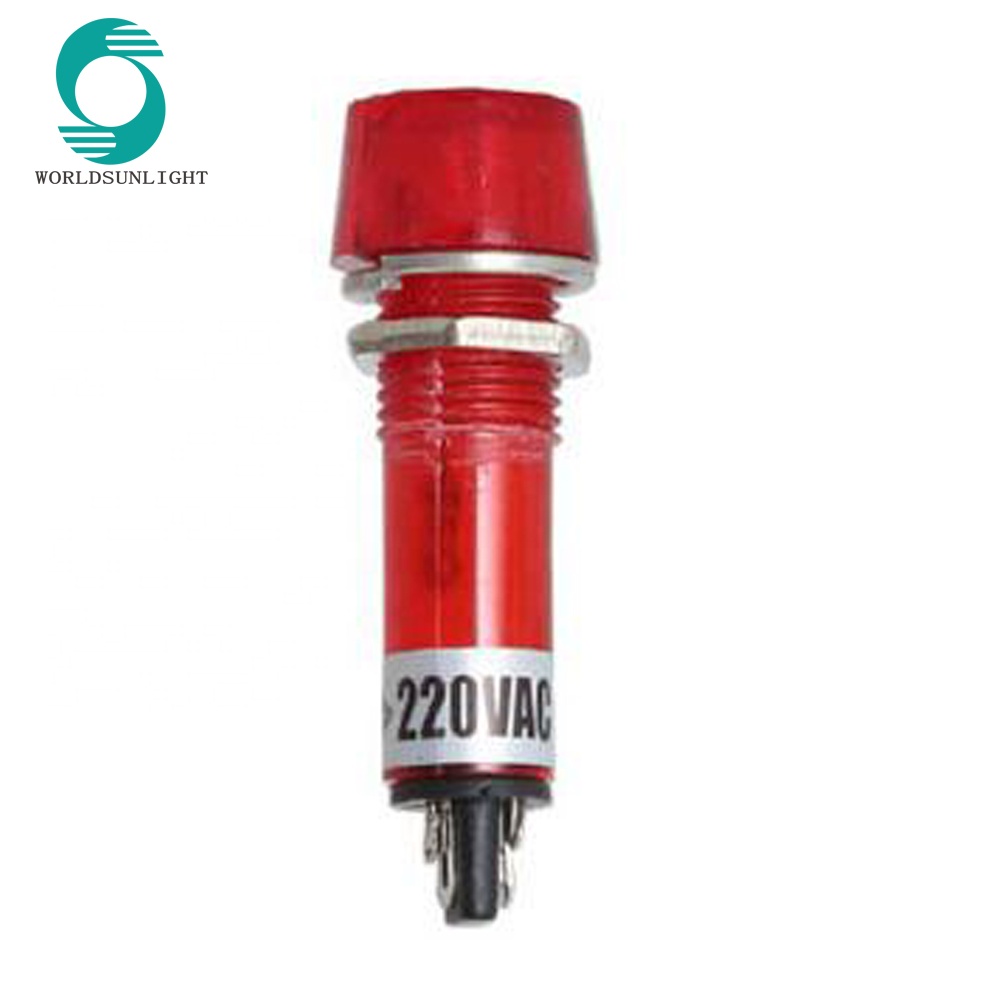 10 мм XD10-3 220v AC красный неоновый сигнальный индикатор