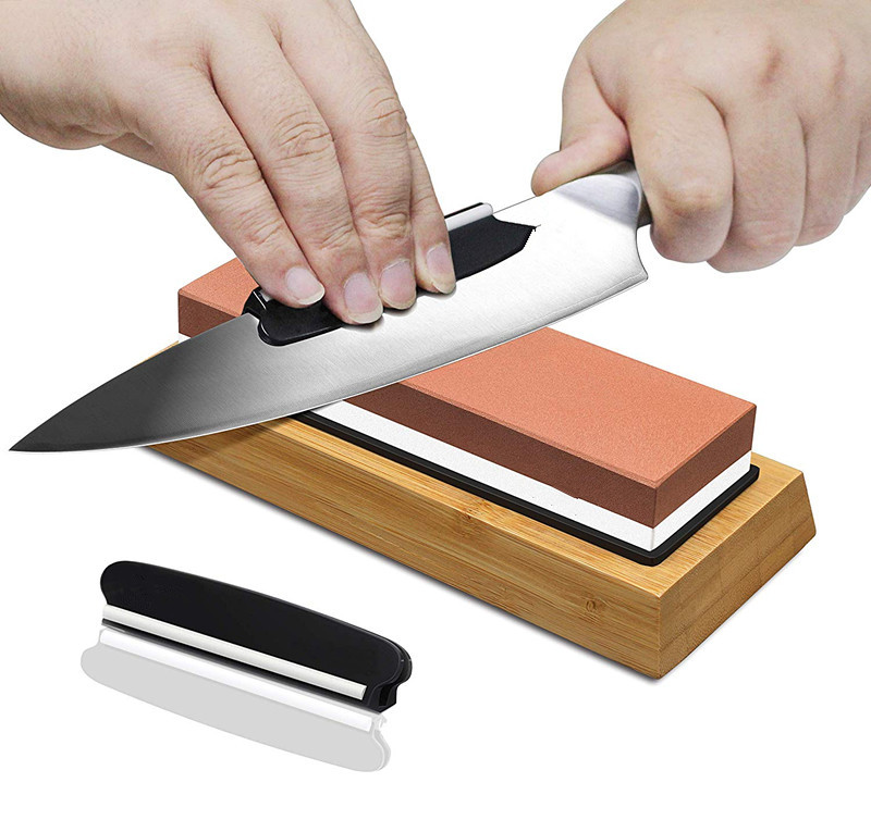 1000 3000 8000 12000 grit japaneuble-sided sharpening stone for knives with non-slip rubber and wood